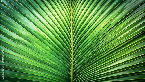 Symmetrical Green Palm Leaf Texture