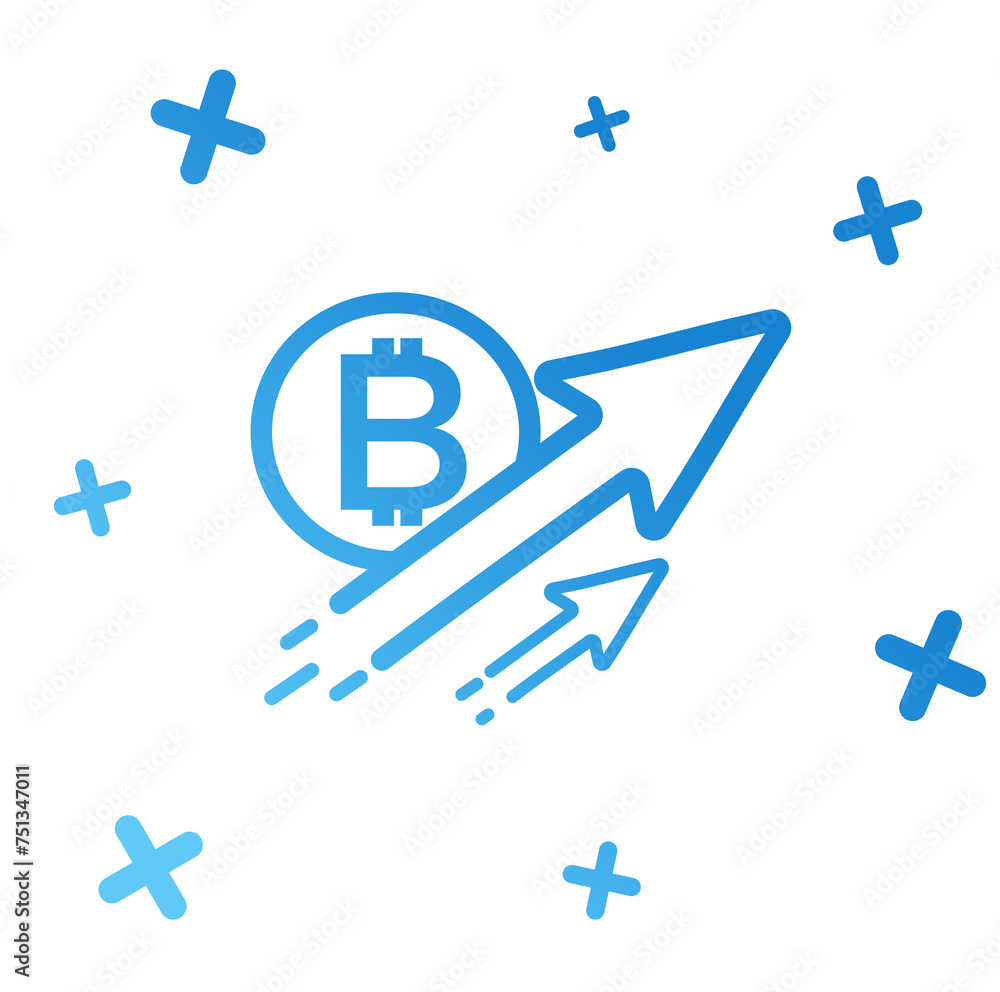Bitcoin currency currency exchange coin arrow icons on a white background Bitcoin currency currency exchange coin arrow icons on a white background