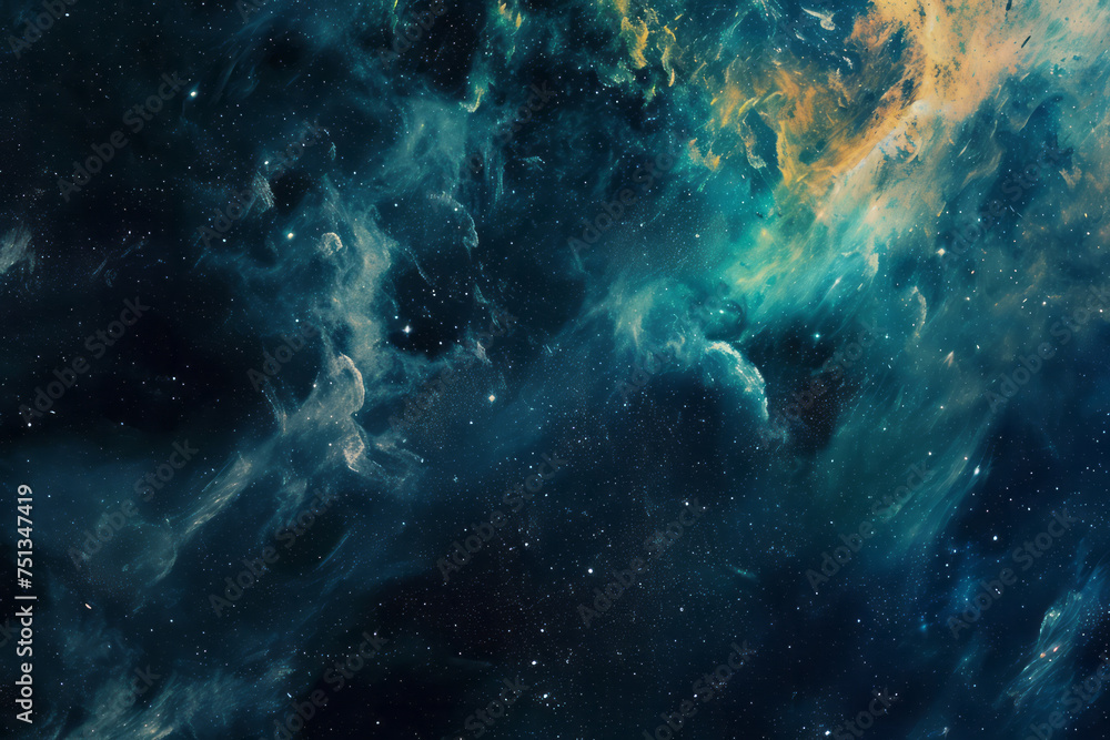 A space scene featuring countless stars scattered across the dark expanse, creating a mesmerizing cosmic view