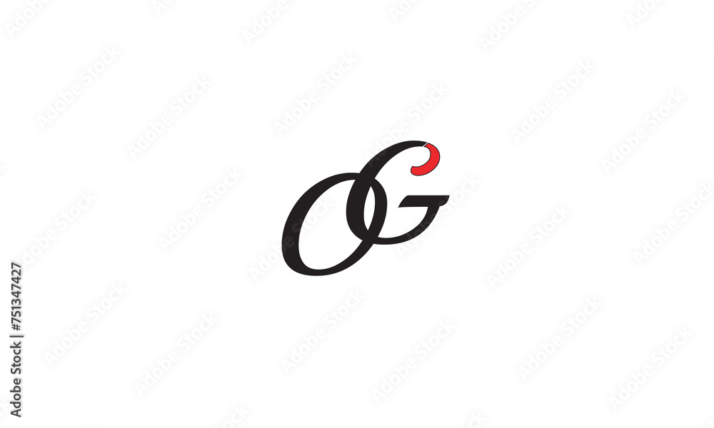 OG, GO, O, G Abstract Letters Logo Monogram OG, GO, O, G Abstract Letters Logo Monogram