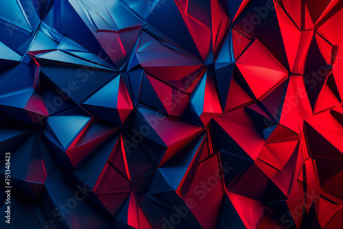 A vibrant abstract background featuring shades of red and blue blending together in dynamic patterns