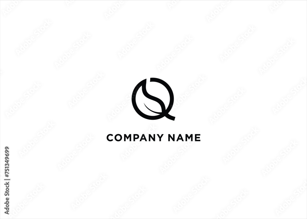 Letter Q Leaf Logo Vector Stock Vector Letter Q Leaf Logo Vector Stock Vector