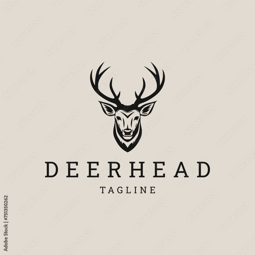 Deer logo vector icon design template Deer logo vector icon design template