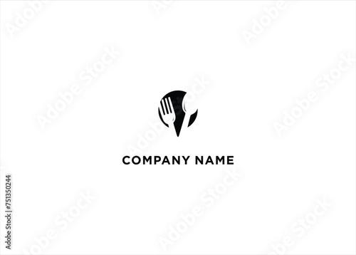 Food Talk Logo Stock Vector
