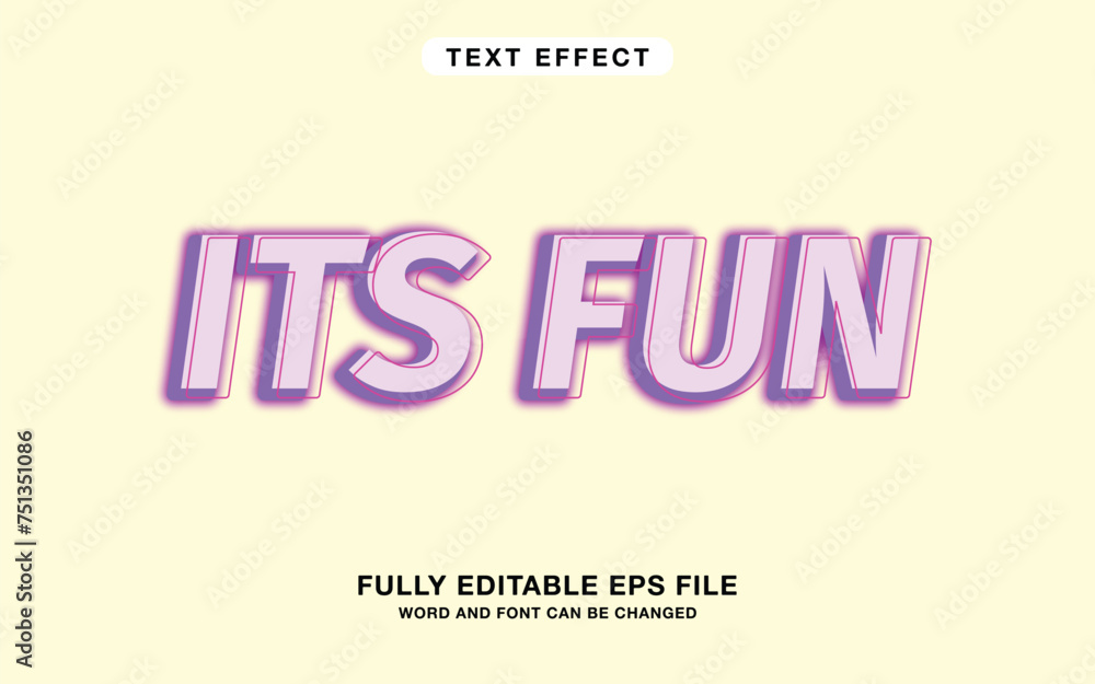 Neon style with smooth color editable text effect design. Neon style with smooth color editable text effect design.
