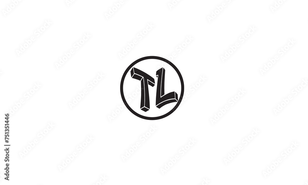 TL, LT, T, L Abstract Letters Logo Monogram TL, LT, T, L Abstract Letters Logo Monogram