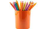 Plastic Pen Caddy isolated on transparent Background