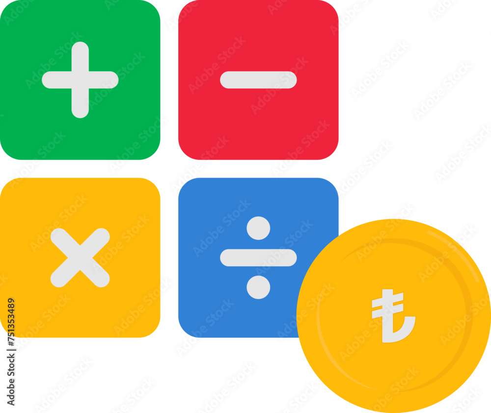 Fototapeta premium Turkish Lira Currency Calculations