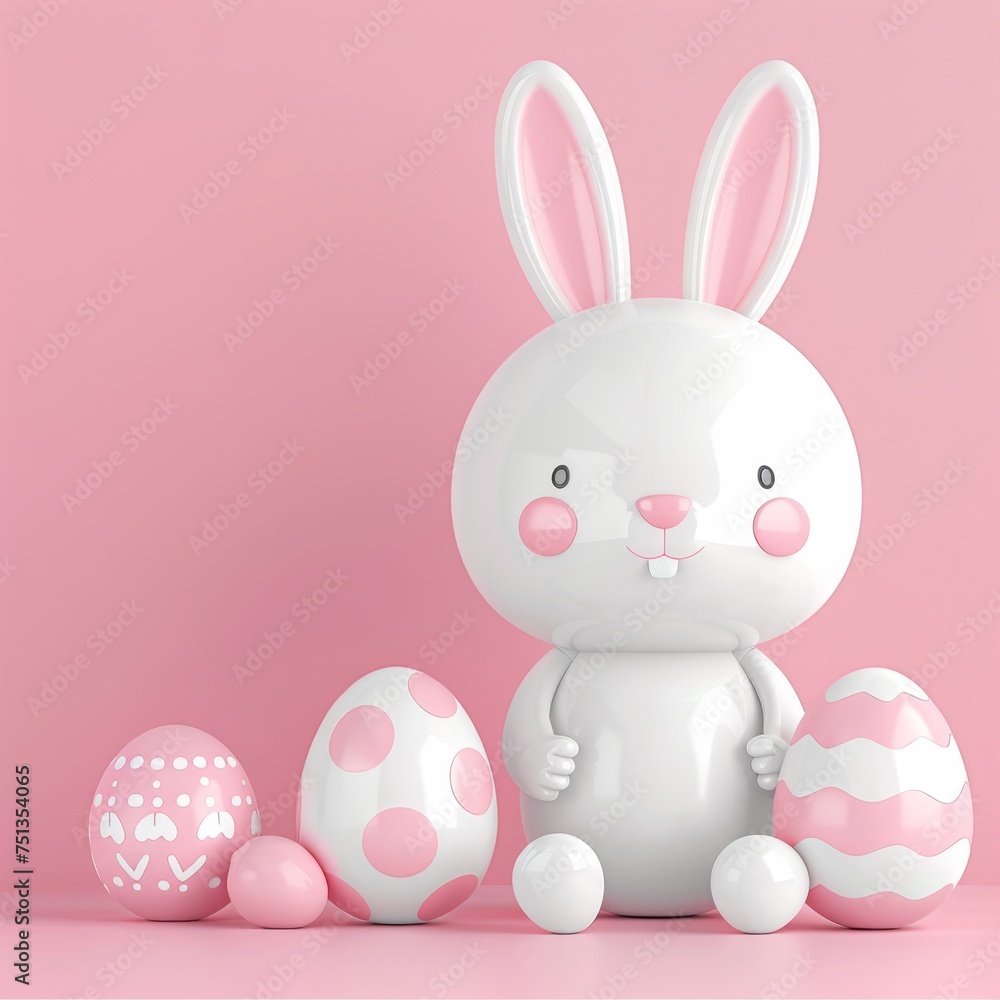 Obraz premium easter holiday background. Festive Easter chocolate bunny. Sweet chocolate rabbit