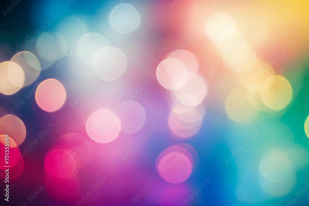 Bokeh on Rainbow blurred background , Bokeh on Colorful blurred background