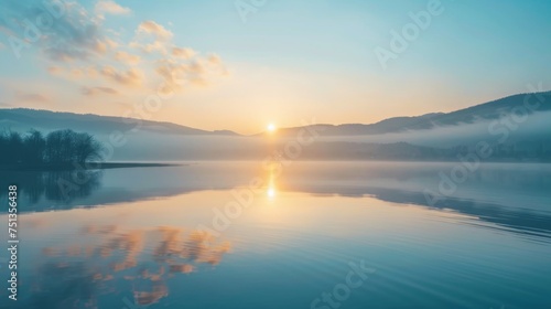 Sunrise Serenity: Tranquil Landscape Highlighted © MSS Studio