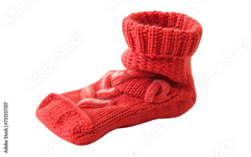 Scarlet Newborn Sock isolated on transparent Background