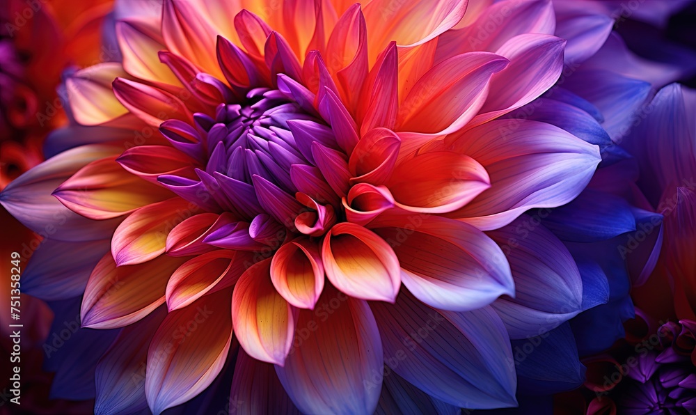 macro close-up photography of vibrant color flower as a creative abstract background - obrazy, fototapety, plakaty 