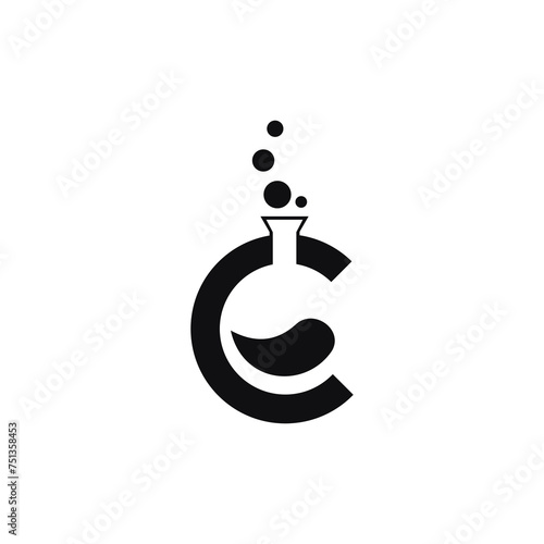 Leter c creative logo lab vector template