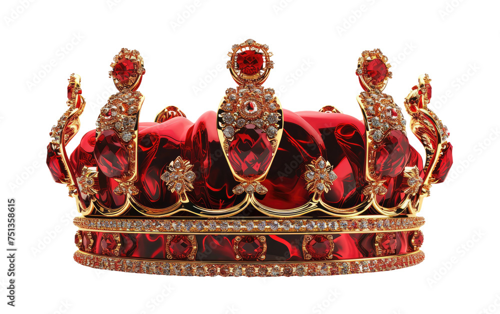 Maroon Tiara isolated on transparent Background