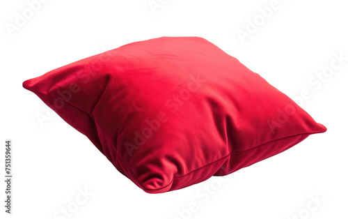 Crimson Cushion Rectangle Form isolated on transparent Background
