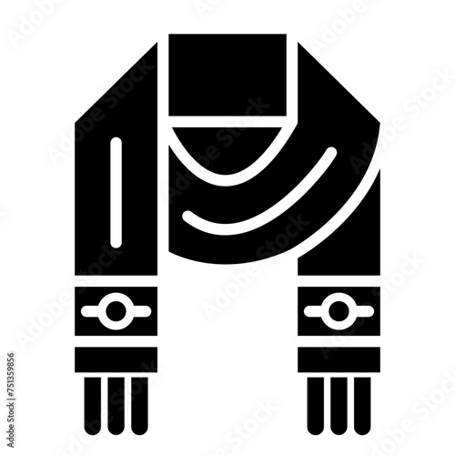 Scarf glyph icon