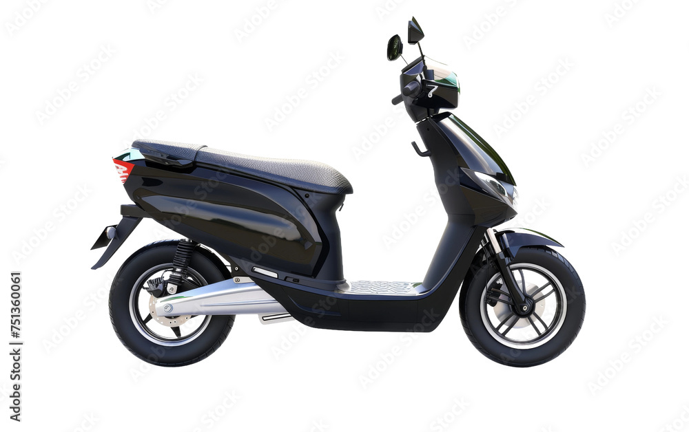 Effortless Urban Mobility with the Electric Scooter On Transparent Background.