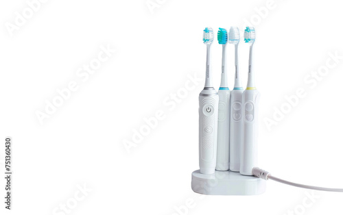 Efficient Oral Care with the Electric Toothbrush Charger On Transparent Background.