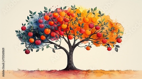 Fruit of the Spirit listed in Galatians. AI generate illustration photo