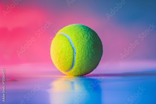 a close up of a tennis ball © White