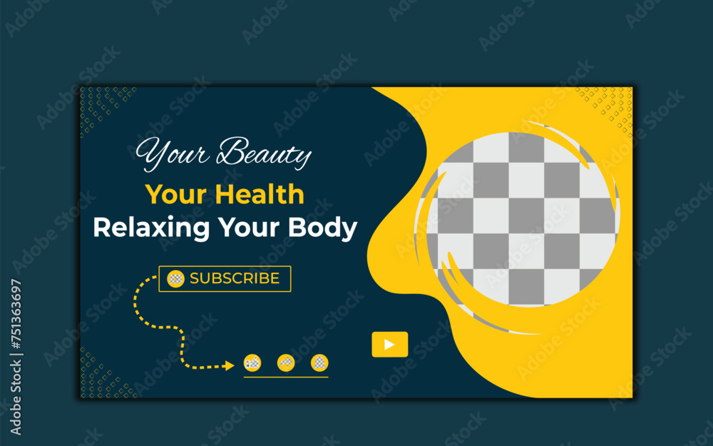 Wall Mural Vector modern digital Corporate YouTube video thumbnail and social media post we