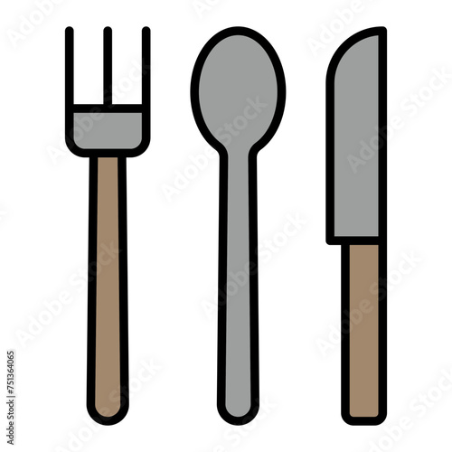   Cutlery line filled icon