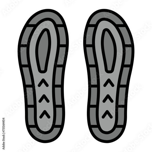   Footprint line filled icon