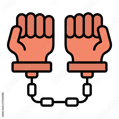   Arrested line filled icon
