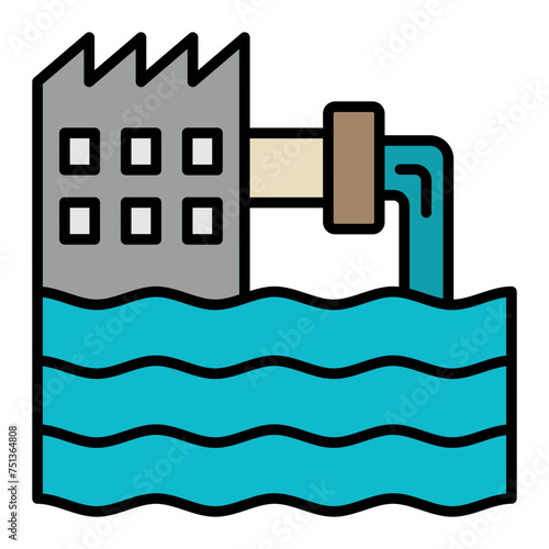   Contamination line filled icon