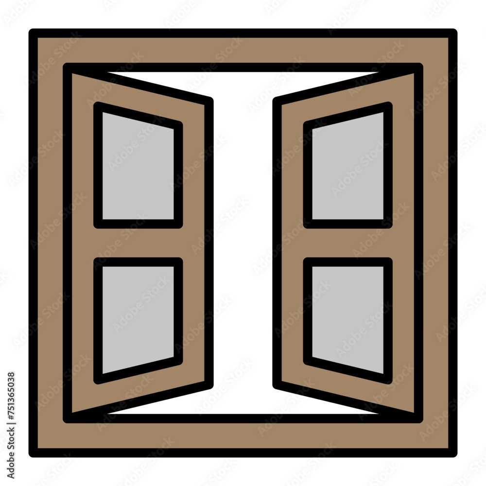   Window line filled icon