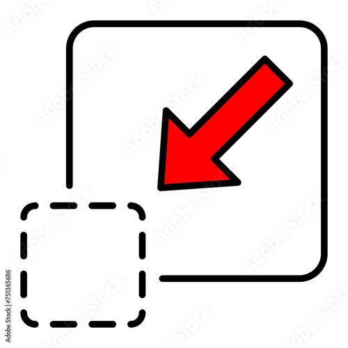   Minimize line filled icon