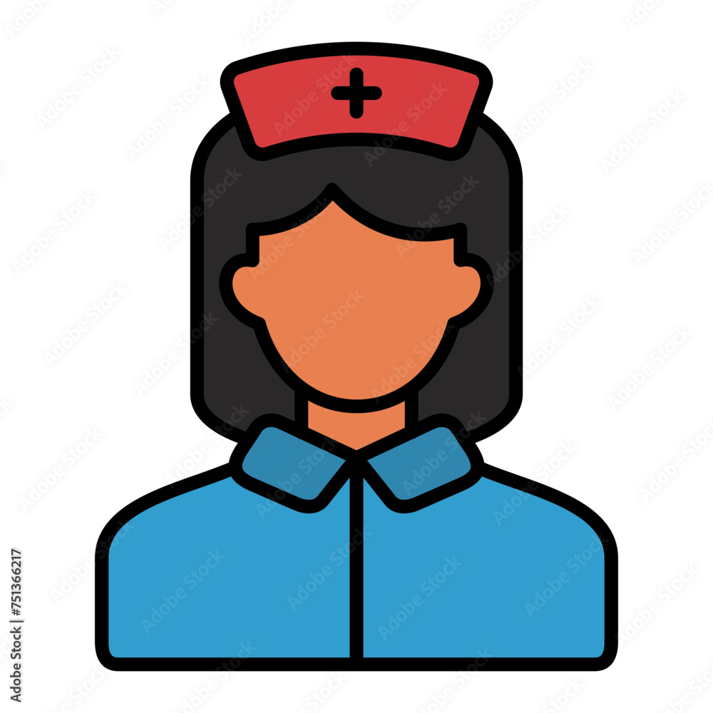 Nurse line filled icon Nurse line filled icon