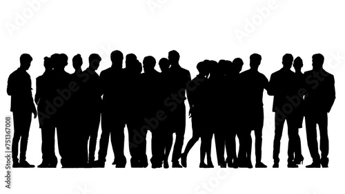 Business people  set of 3D silhouettes. 3D illustration Rendering