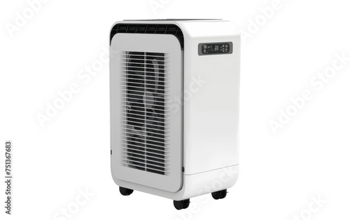 Portable Air Conditioner Cooling On Transparent Background.