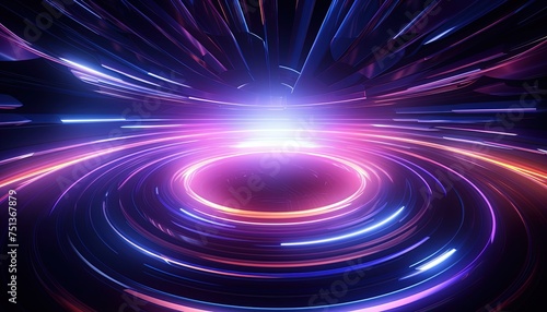 Futuristic technology abstract background with a glowing neon outline, tech background 