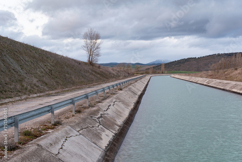 Water channel. Water, a scarce resource.