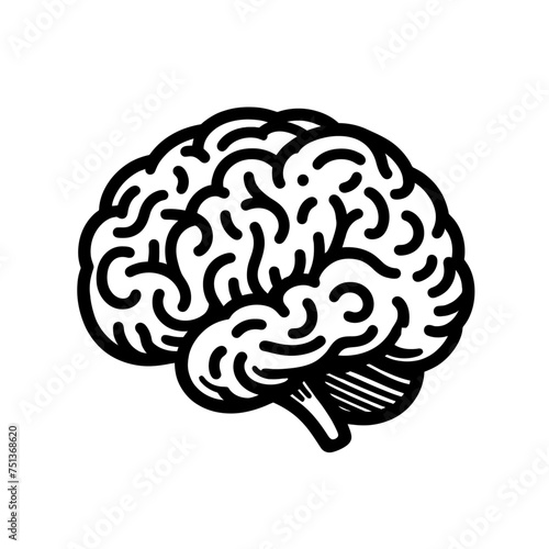 Brain isolated vector illustration