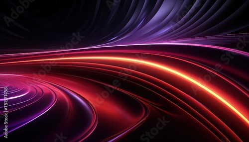 Futuristic tech lines with neon background, technology abstract background with lines for background.