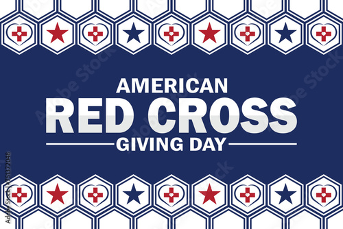 American Red Cross Giving Day. Vector illustration. Suitable for greeting card, poster and banner.