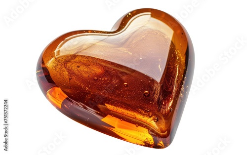Heart of Amber isolated on transparent Background