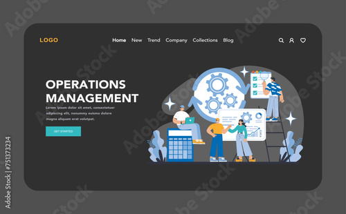 Strategy and management concept. Flat vector illustration.