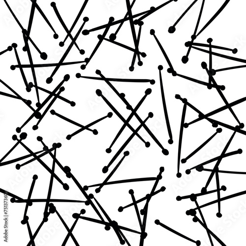 A cluster of thin rods with round thickenings at the ends.