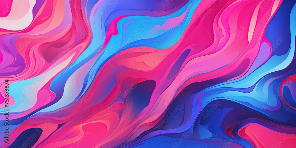 Abstract vibrant color flow abstract grainy background pink blue purple red noise texture summer banner header poster design