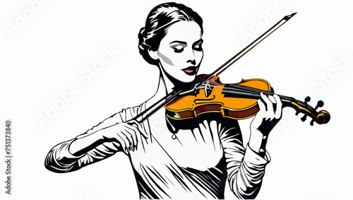 Una mujer tocando el violín