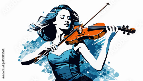 Una mujer tocando el violín