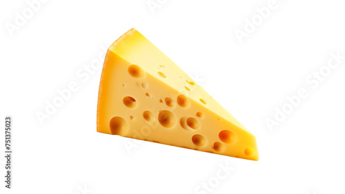 Tasty cheese cut out. Isolated cheese on transparent background