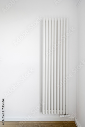 Wallpaper Mural Modern vertical radiator mounted on white wall for heating home Torontodigital.ca
