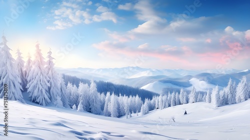 winter landscape in the mountains © khadija