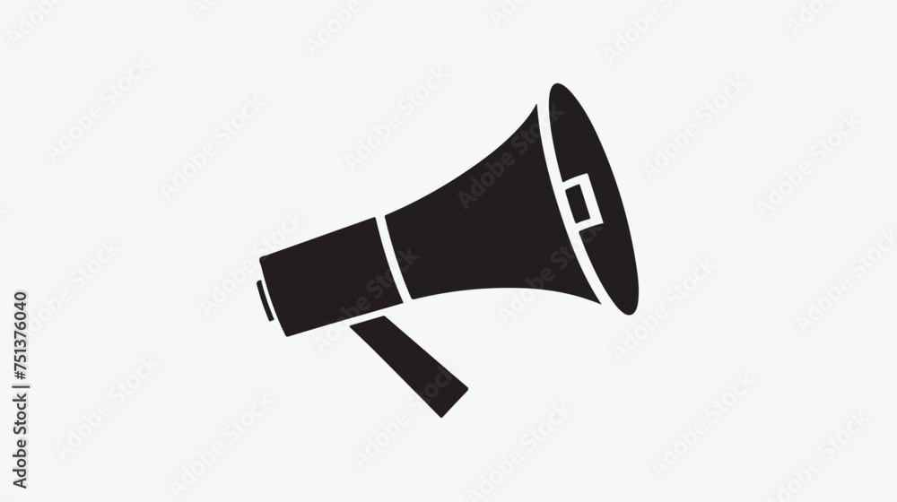 Megaphone vector icon on white background isolated on